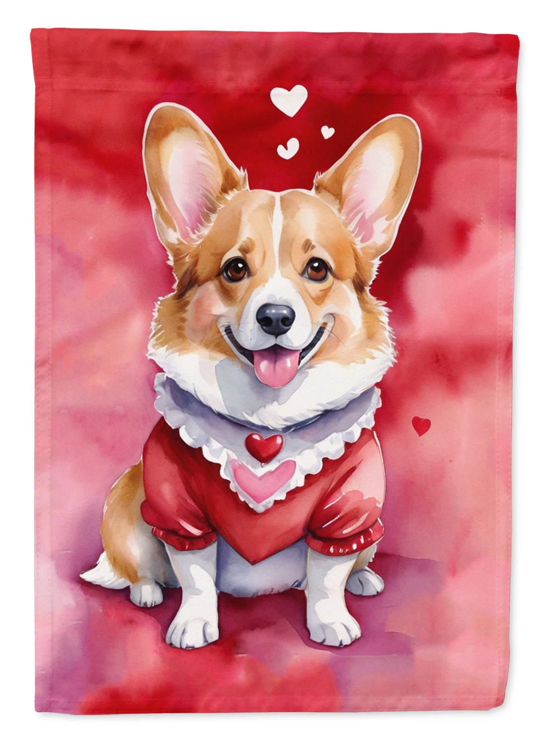 Corgi My Valentine Garden Flag Mailbox Decorative Yard Banner Outside Patio Artwork for Flower Beds, Garden Size, Multicolor