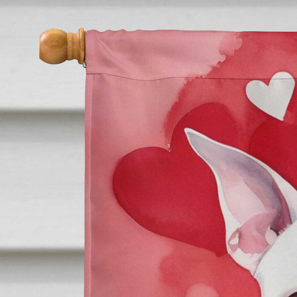 Pit Bull Terrier My Valentine House Flag 28x40 Porch Sleeve Pole Decorative Outside Yard Banner Artwork Wall Hanging, Polyester