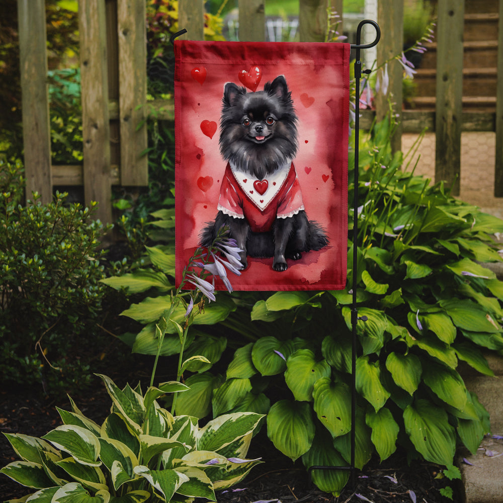 Pomeranian My Valentine Garden Flag Mailbox Decorative Yard Banner Outside Patio Artwork for Flower Beds, Garden Size, Multicolor