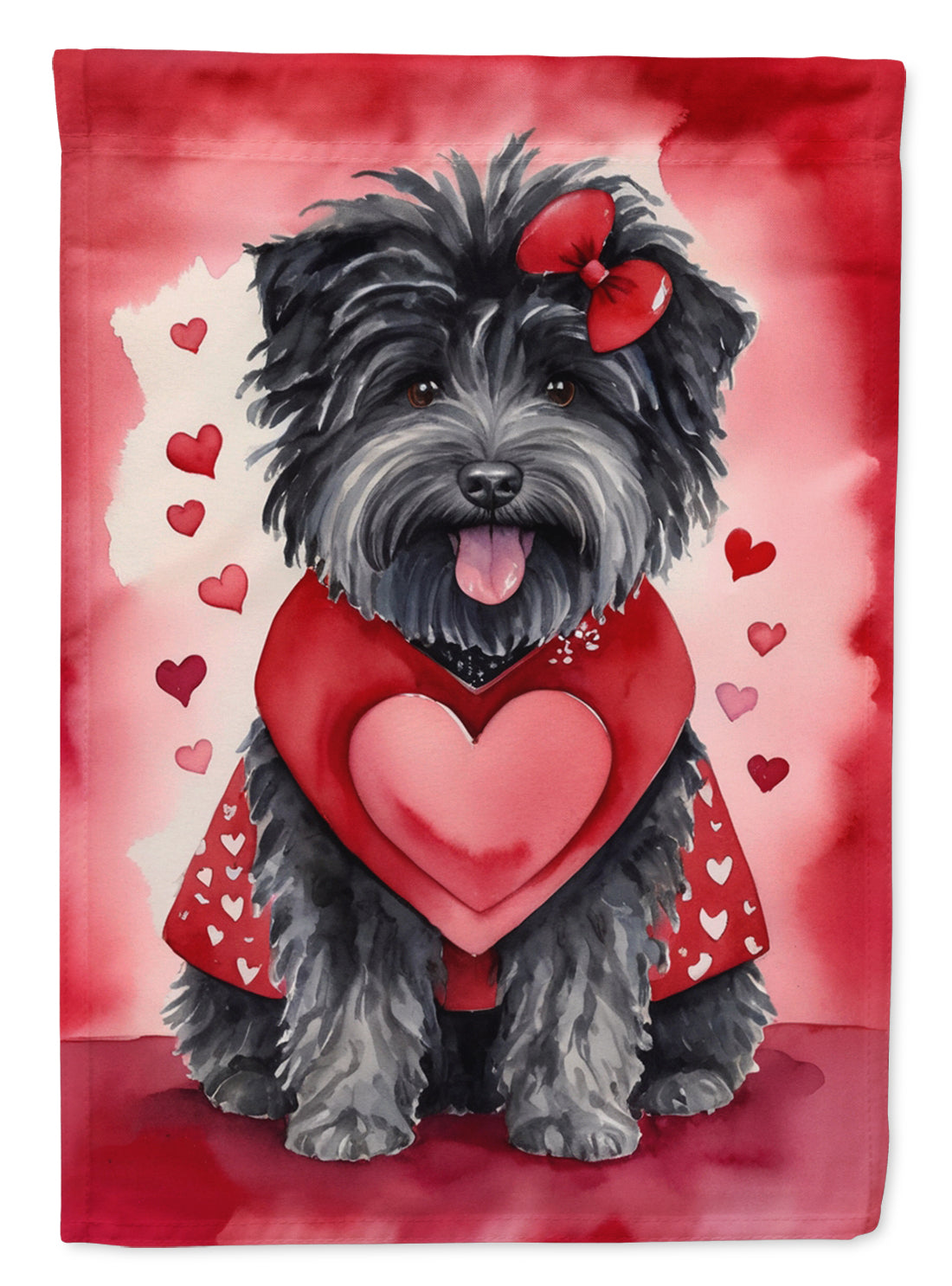 Puli My Valentine Garden Flag Mailbox Decorative Yard Banner Outside Patio Artwork for Flower Beds, Garden Size, Multicolor