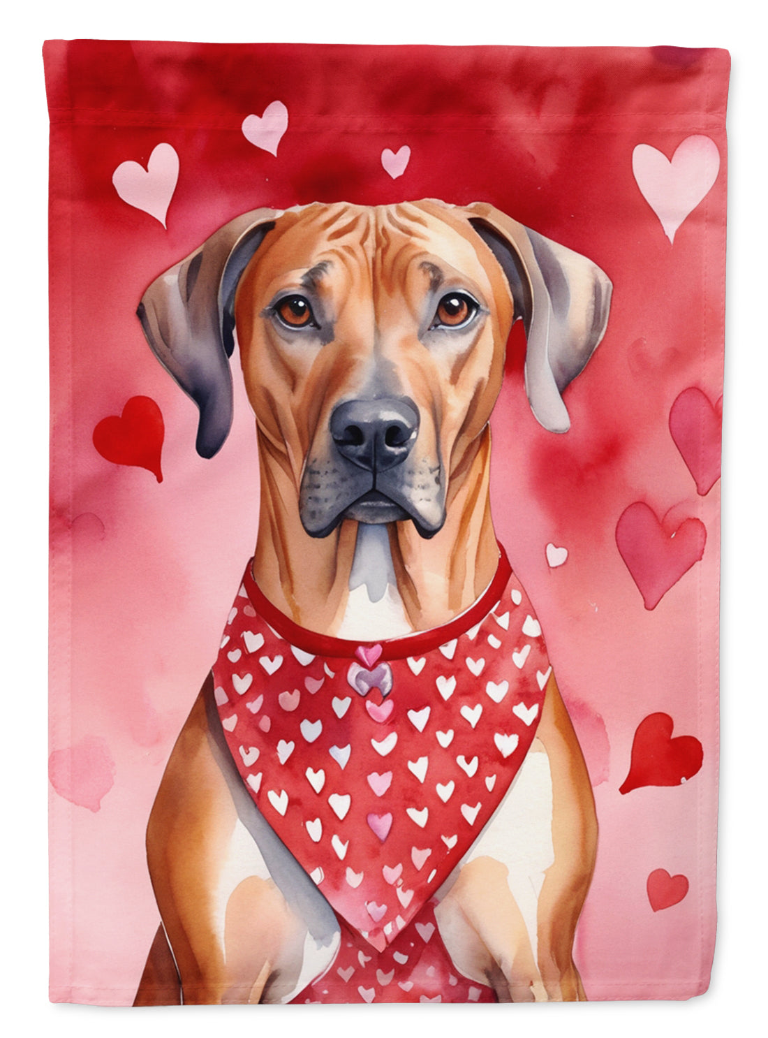 Rhodesian Ridgeback My Valentine Garden Flag Mailbox Decorative Yard Banner Outside Patio Artwork for Flower Beds, Garden Size, Multicolor