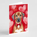 Rhodesian Ridgeback My Valentine Greeting Cards Pack of 8 Blank Cards with Envelopes Whimsical A7 Size 5x7