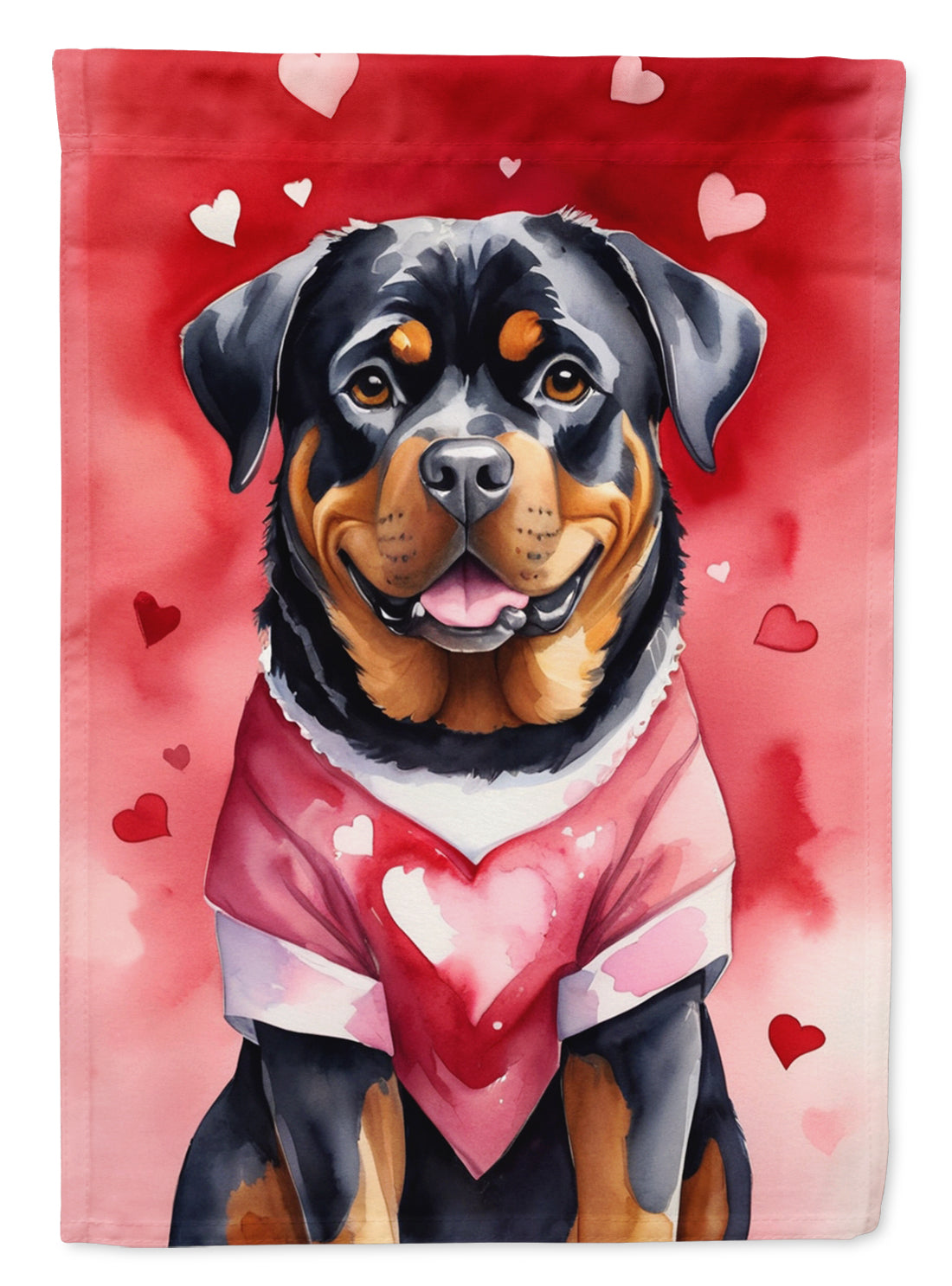 Rottweiler My Valentine Garden Flag Mailbox Decorative Yard Banner Outside Patio Artwork for Flower Beds, Garden Size, Multicolor