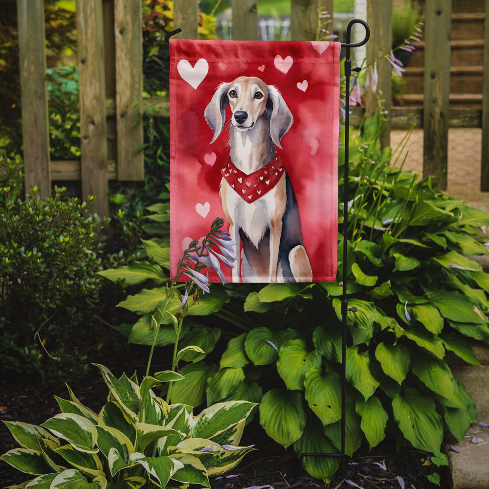 Saluki My Valentine Garden Flag Mailbox Decorative Yard Banner Outside Patio Artwork for Flower Beds, Garden Size, Multicolor