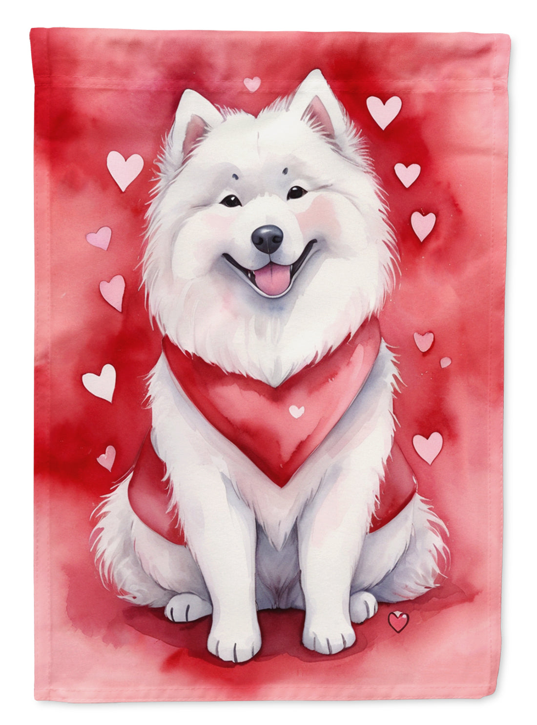 Samoyed My Valentine Garden Flag Mailbox Decorative Yard Banner Outside Patio Artwork for Flower Beds, Garden Size, Multicolor