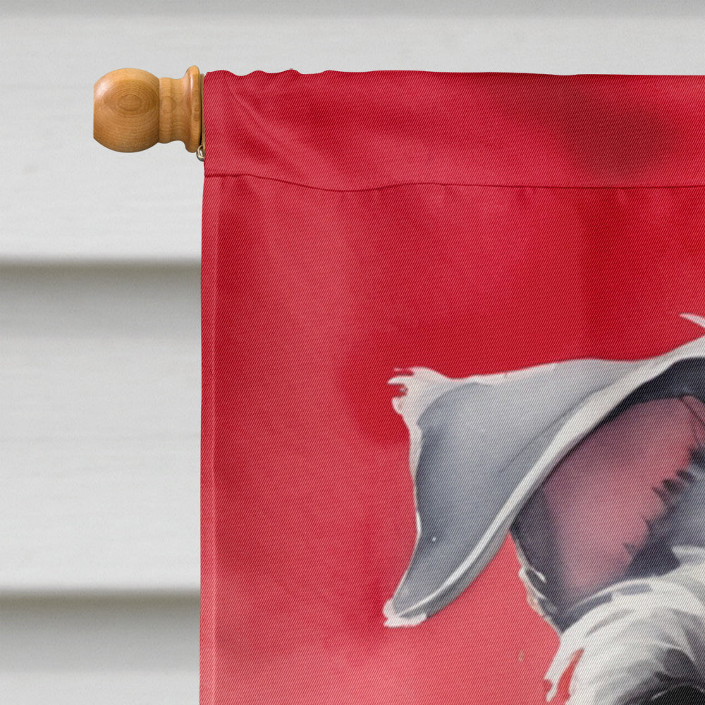 Schnauzer My Valentine House Flag 28x40 Porch Sleeve Pole Decorative Outside Yard Banner Artwork Wall Hanging, Polyester