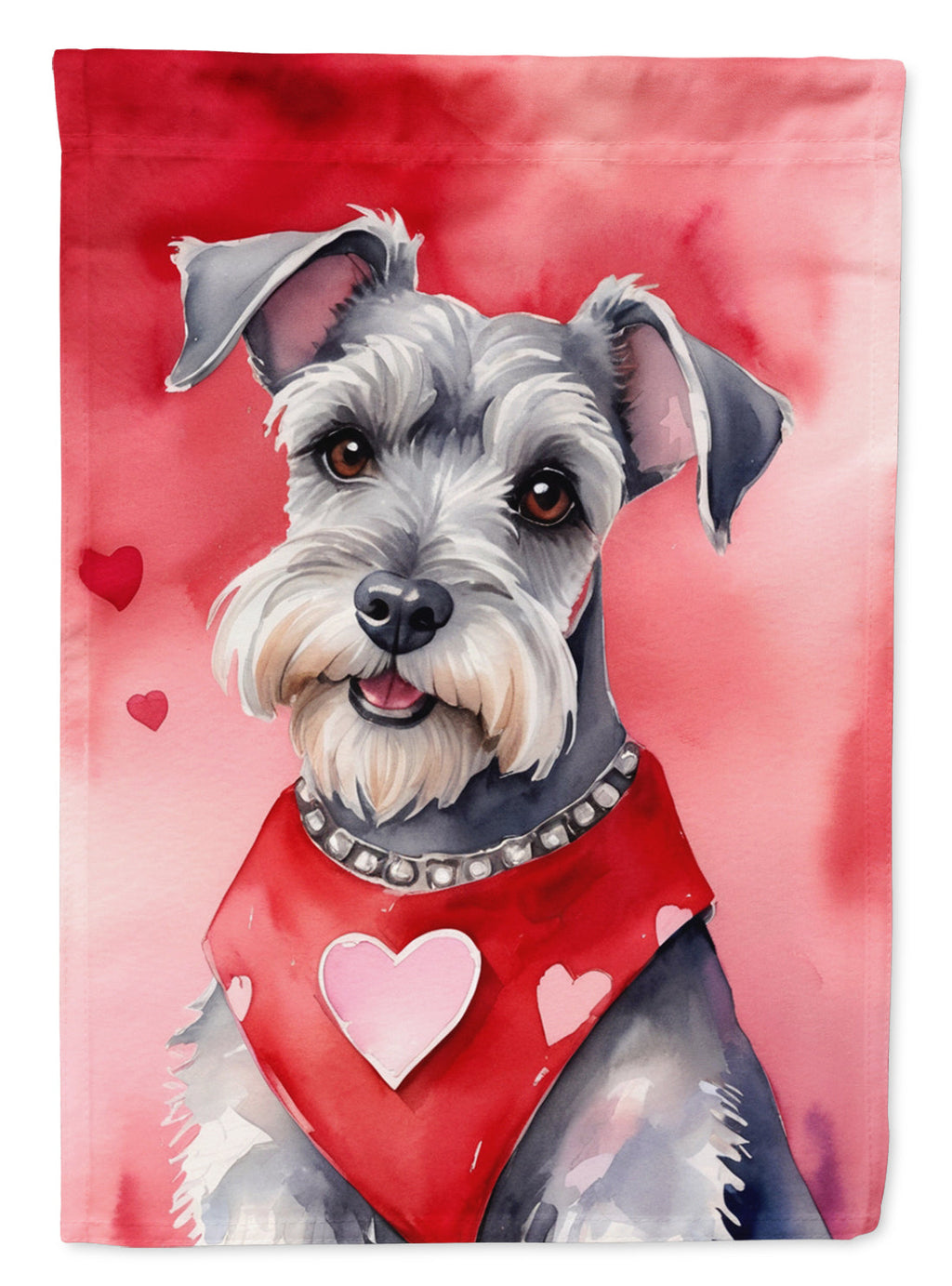 Schnauzer My Valentine Garden Flag Mailbox Decorative Yard Banner Outside Patio Artwork for Flower Beds, Garden Size, Multicolor