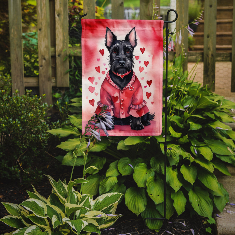 Scottish Terrier My Valentine Garden Flag Mailbox Decorative Yard Banner Outside Patio Artwork for Flower Beds, Garden Size, Multicolor