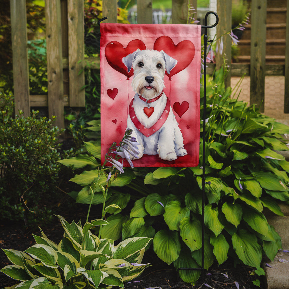 Sealyham Terrier My Valentine Garden Flag Mailbox Decorative Yard Banner Outside Patio Artwork for Flower Beds, Garden Size, Multicolor