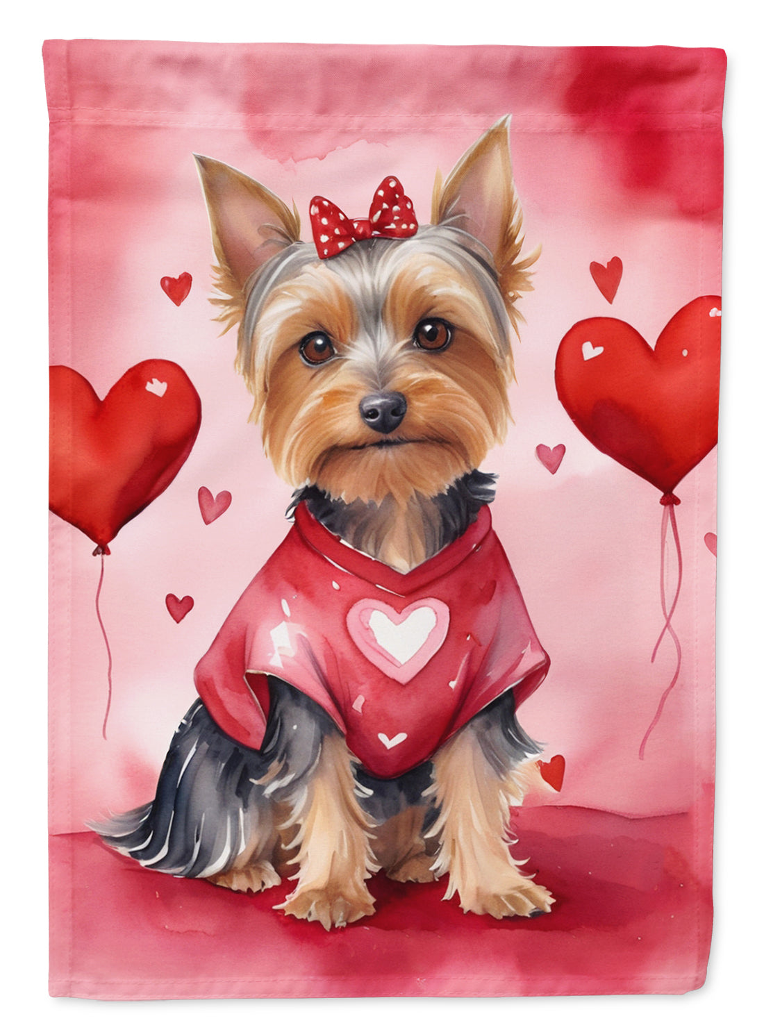 Silky Terrier My Valentine Garden Flag Mailbox Decorative Yard Banner Outside Patio Artwork for Flower Beds, Garden Size, Multicolor