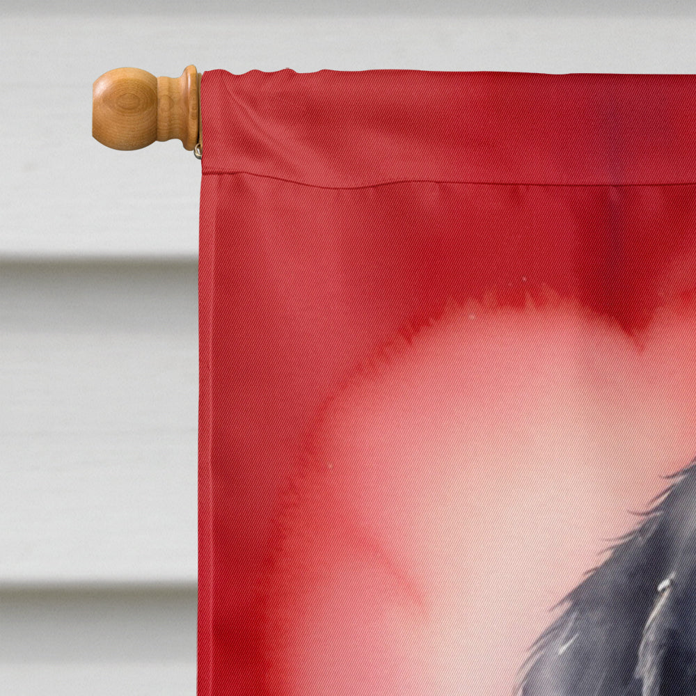 Tibetan Mastiff My Valentine House Flag 28x40 Porch Sleeve Pole Decorative Outside Yard Banner Artwork Wall Hanging, Polyester