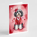 Tibetan Terrier My Valentine Greeting Cards Pack of 8 Blank Cards with Envelopes Whimsical A7 Size 5x7