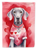 Weimaraner My Valentine Garden Flag Mailbox Decorative Yard Banner Outside Patio Artwork for Flower Beds, Garden Size, Multicolor