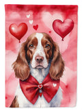Welsh Springer Spaniel My Valentine Garden Flag Mailbox Decorative Yard Banner Outside Patio Artwork for Flower Beds, Garden Size, Multicolor
