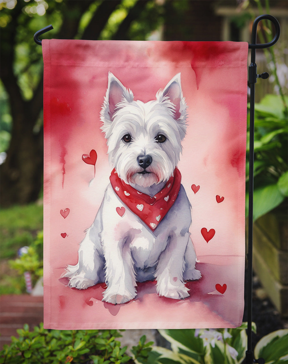 Westie My Valentine Garden Flag Mailbox Decorative Yard Banner Outside Patio Artwork for Flower Beds, Garden Size, Multicolor