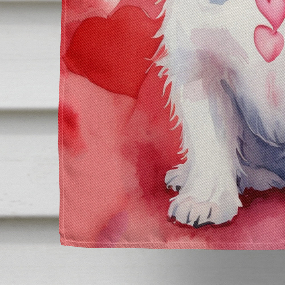 Westie My Valentine House Flag 28x40 Porch Sleeve Pole Decorative Outside Yard Banner Artwork Wall Hanging, Polyester