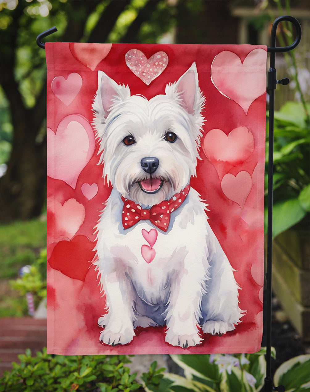 Westie My Valentine Garden Flag Mailbox Decorative Yard Banner Outside Patio Artwork for Flower Beds, Garden Size, Multicolor