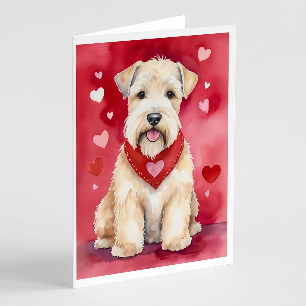 Wheaten Terrier My Valentine Greeting Cards Pack of 8 Blank Cards with Envelopes Whimsical A7 Size 5x7