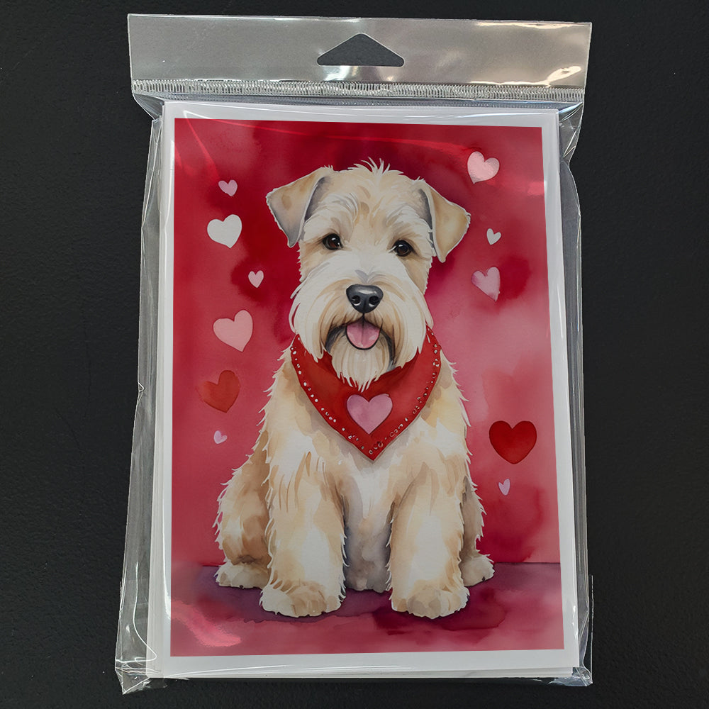 Wheaten Terrier My Valentine Greeting Cards Pack of 8 Blank Cards with Envelopes Whimsical A7 Size 5x7