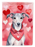Whippet My Valentine Garden Flag Mailbox Decorative Yard Banner Outside Patio Artwork for Flower Beds, Garden Size, Multicolor