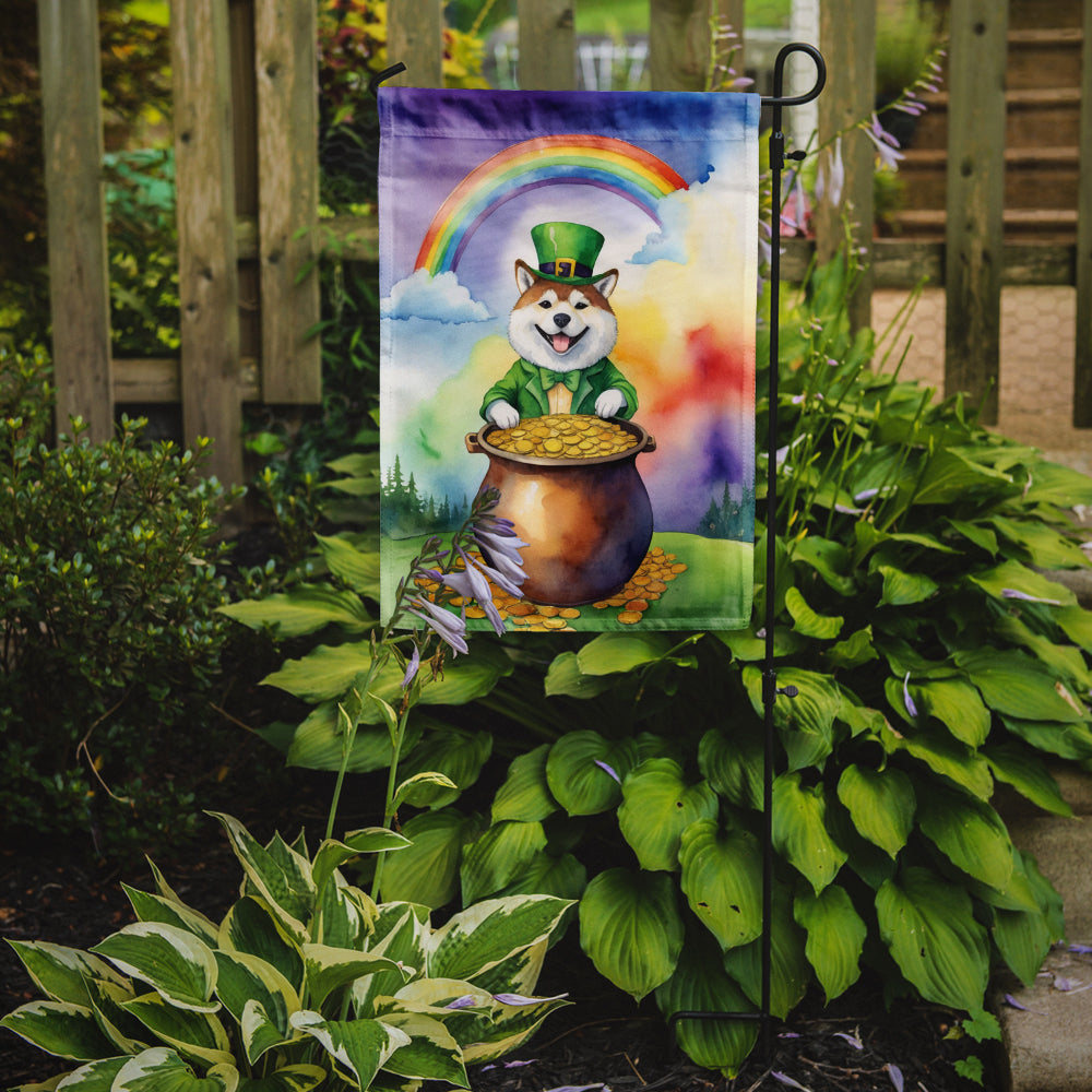 Akita St Patrick's Day Garden Flag Mailbox Decorative Yard Banner Outside Patio Artwork for Flower Beds, Garden Size, Multicolor