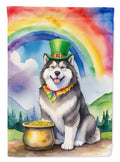 Alaskan Malamute St Patrick's Day Garden Flag Mailbox Decorative Yard Banner Outside Patio Artwork for Flower Beds, Garden Size, Multicolor