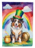 Australian Shepherd St Patrick's Day Garden Flag Mailbox Decorative Yard Banner Outside Patio Artwork for Flower Beds, Garden Size, Multicolor
