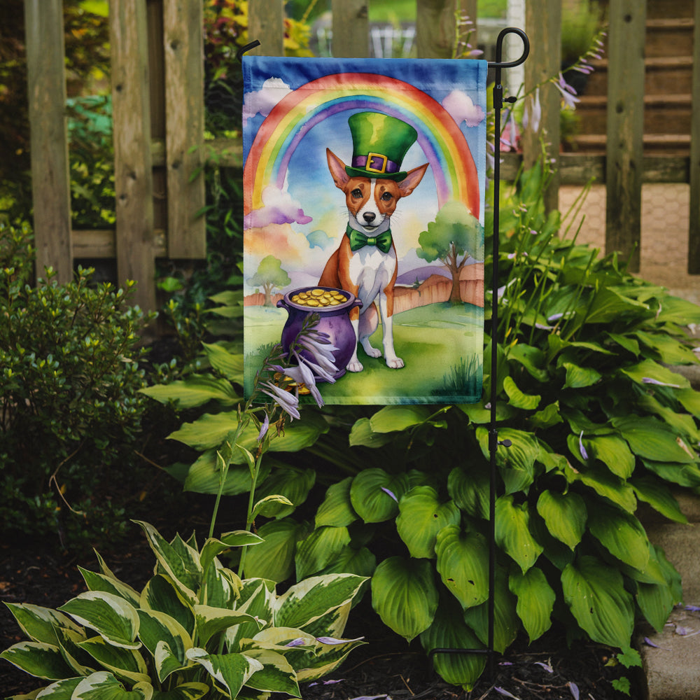 Basenji St Patrick's Day Garden Flag Mailbox Decorative Yard Banner Outside Patio Artwork for Flower Beds, Garden Size, Multicolor