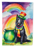 Belgian Sheepdog St Patrick's Day House Flag 28x40 Porch Sleeve Pole Decorative Outside Yard Banner Artwork Wall Hanging, Polyester