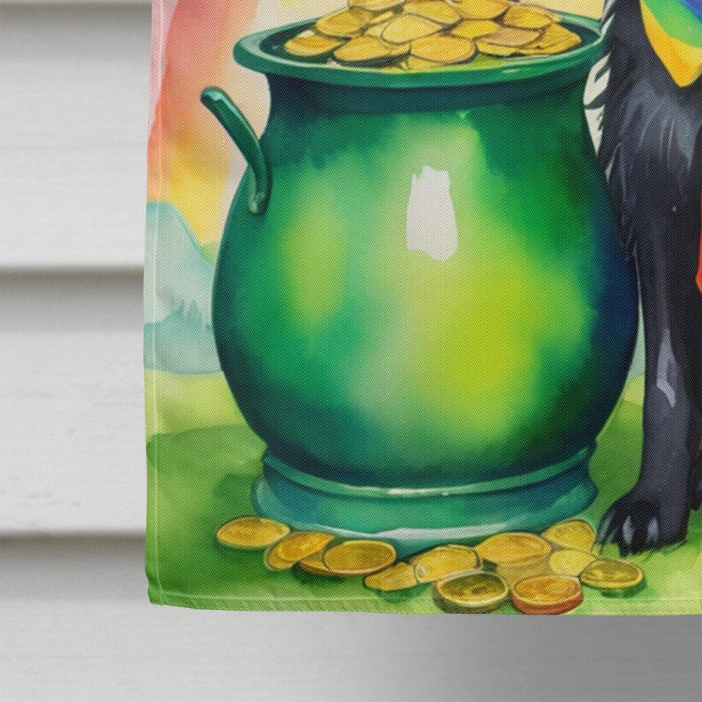 Belgian Sheepdog St Patrick's Day House Flag 28x40 Porch Sleeve Pole Decorative Outside Yard Banner Artwork Wall Hanging, Polyester