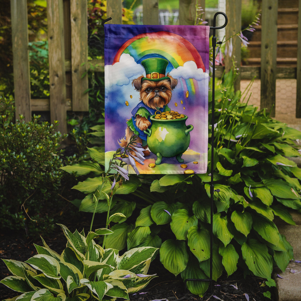 Brussels Griffon St Patrick's Day Garden Flag Mailbox Decorative Yard Banner Outside Patio Artwork for Flower Beds, Garden Size, Multicolor