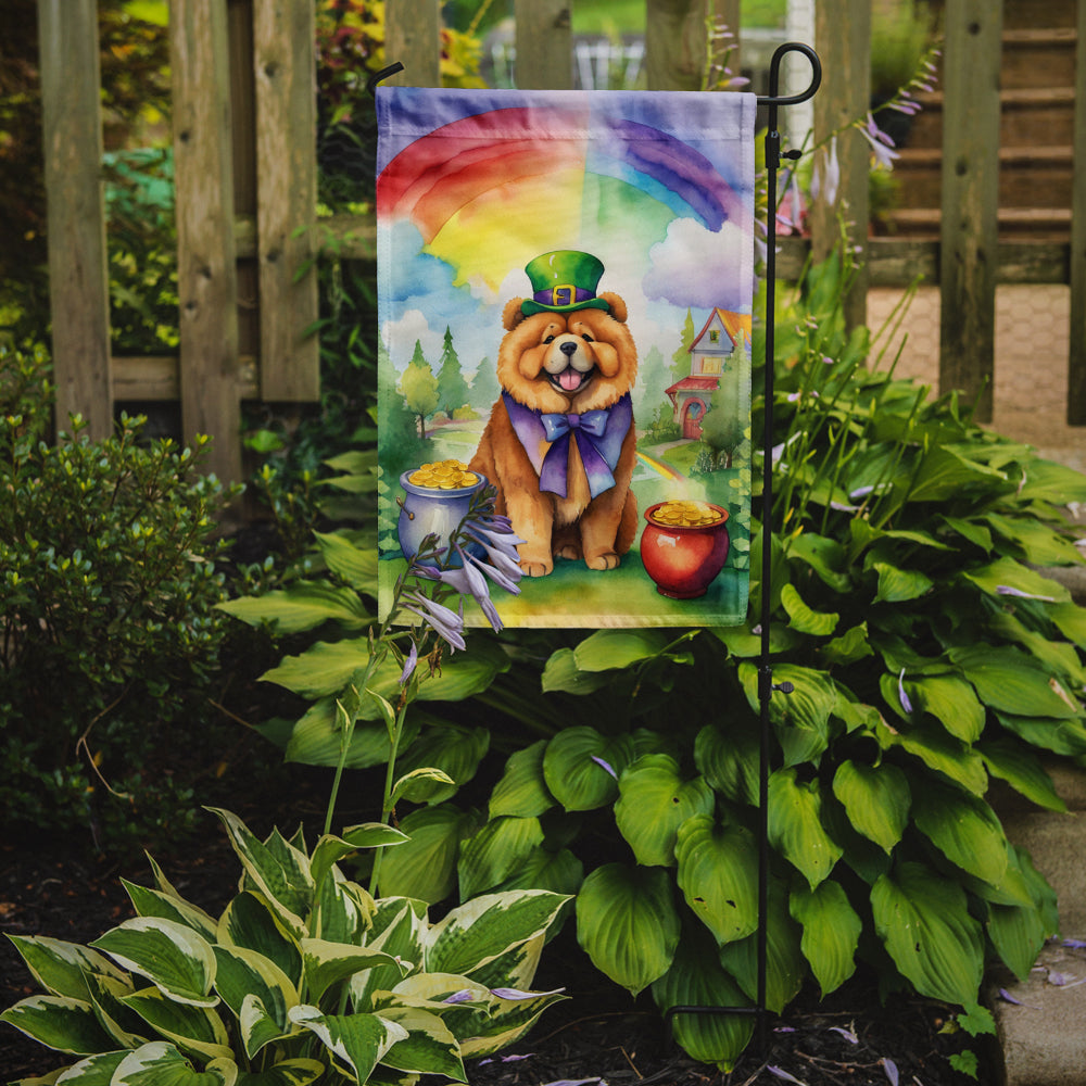 Chow Chow St Patrick's Day Garden Flag Mailbox Decorative Yard Banner Outside Patio Artwork for Flower Beds, Garden Size, Multicolor