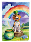 English Foxhound St Patrick's Day Garden Flag Mailbox Decorative Yard Banner Outside Patio Artwork for Flower Beds, Garden Size, Multicolor