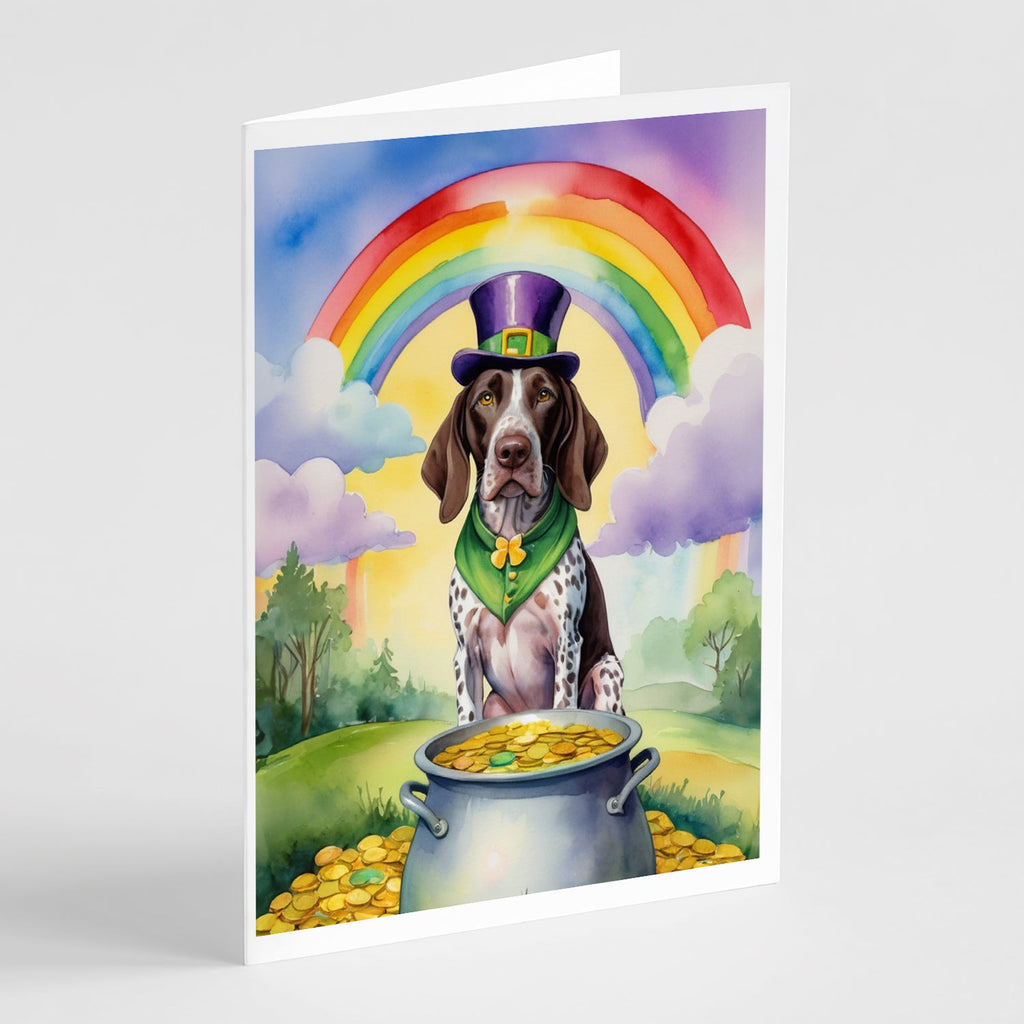 German Shorthaired Pointer St Patrick's Day Greeting Cards Pack of 8 Blank Cards with Envelopes Whimsical A7 Size 5x7