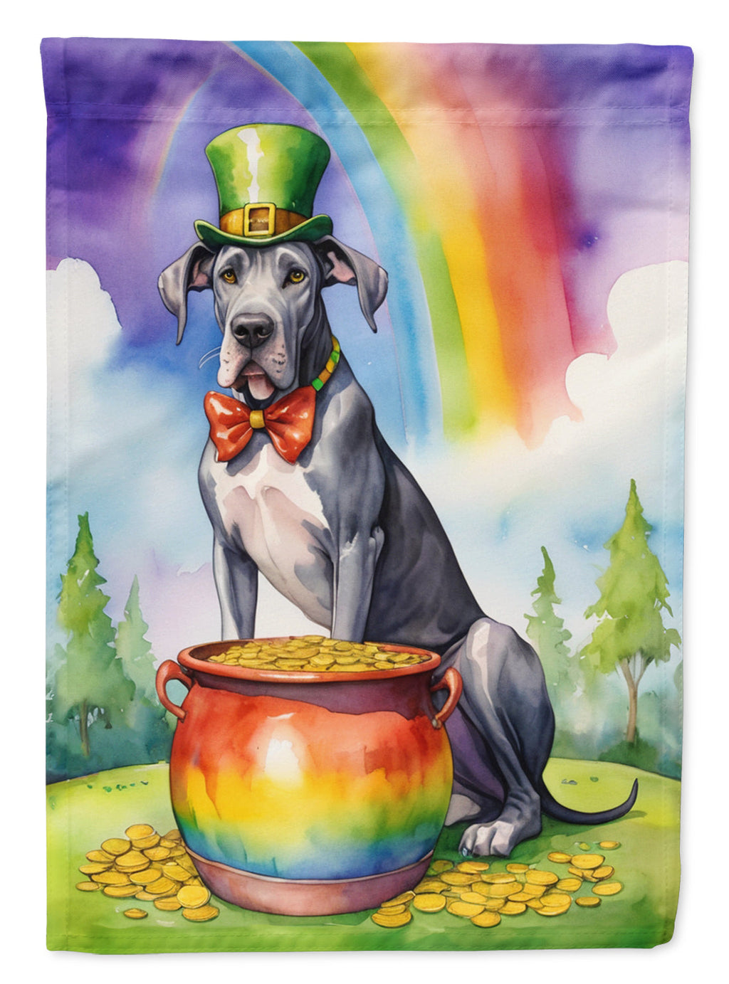 Great Dane St Patrick's Day Garden Flag Mailbox Decorative Yard Banner Outside Patio Artwork for Flower Beds, Garden Size, Multicolor