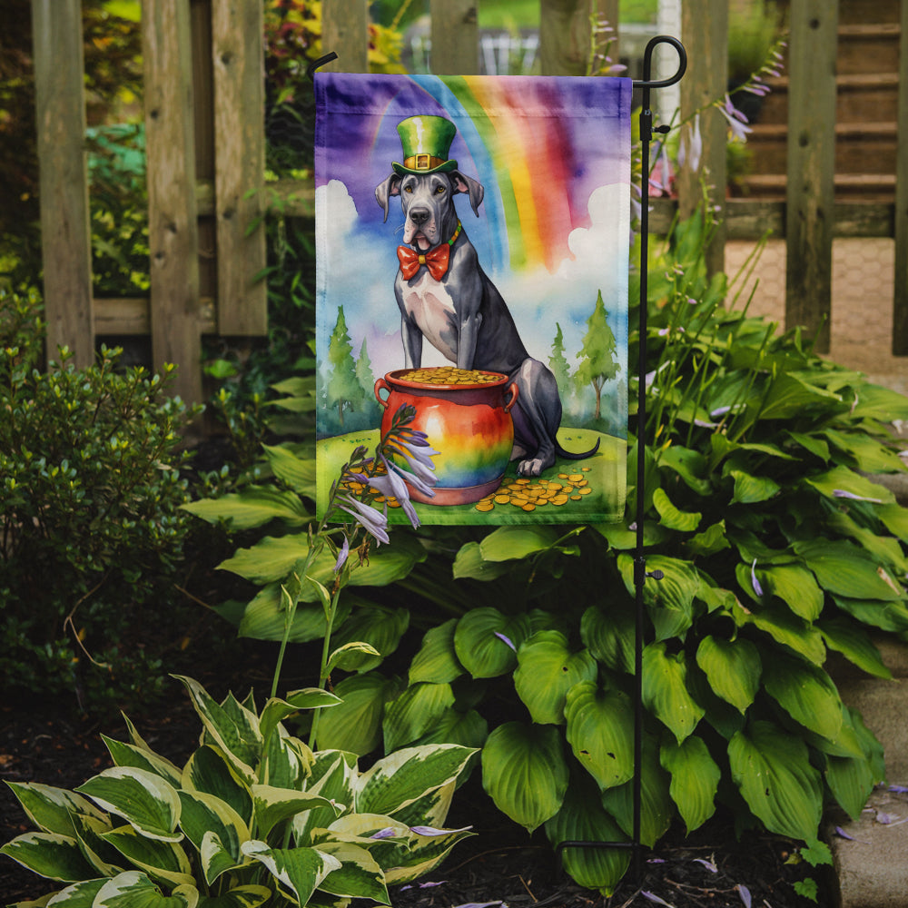 Great Dane St Patrick's Day Garden Flag Mailbox Decorative Yard Banner Outside Patio Artwork for Flower Beds, Garden Size, Multicolor
