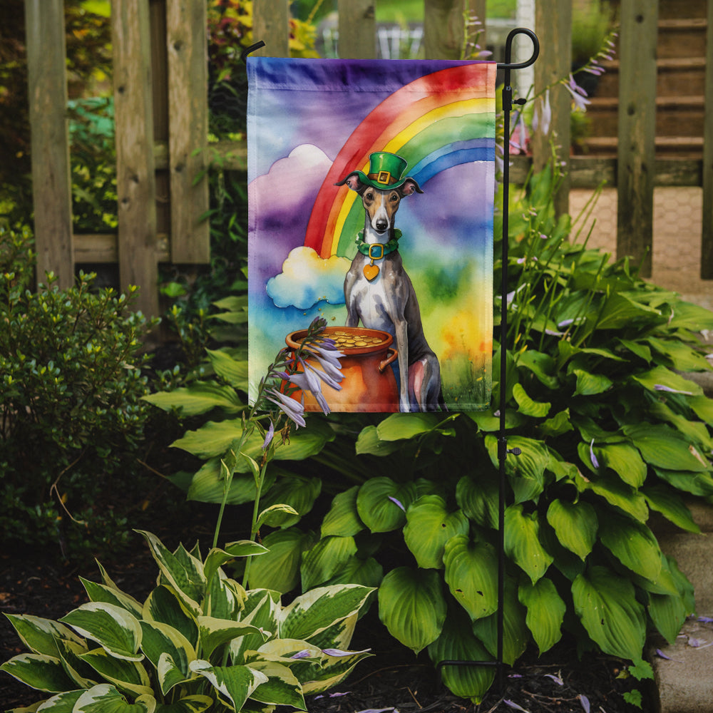 Greyhound St Patrick's Day Garden Flag Mailbox Decorative Yard Banner Outside Patio Artwork for Flower Beds, Garden Size, Multicolor