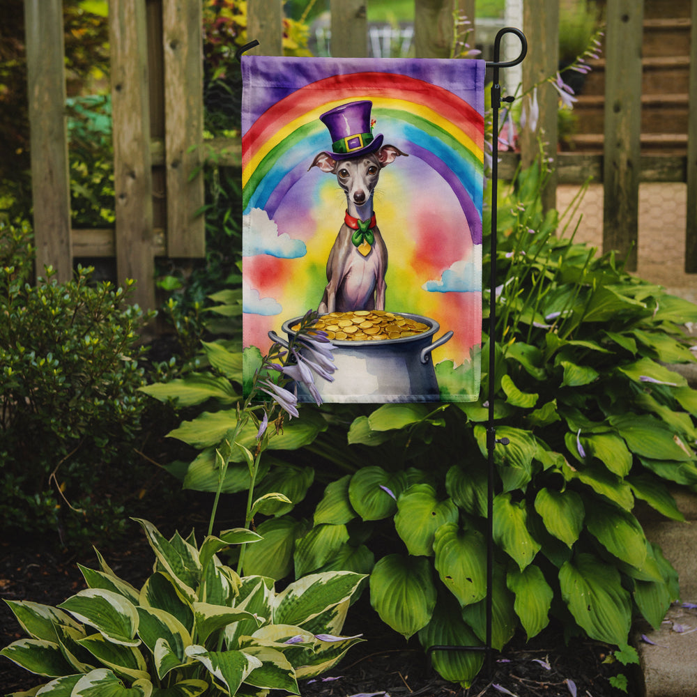 Italian Greyhound St Patrick's Day Garden Flag Mailbox Decorative Yard Banner Outside Patio Artwork for Flower Beds, Garden Size, Multicolor
