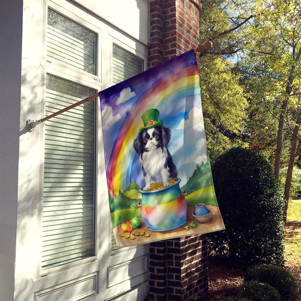 Japanese Chin St Patrick's Day House Flag 28x40 Porch Sleeve Pole Decorative Outside Yard Banner Artwork Wall Hanging, Polyester