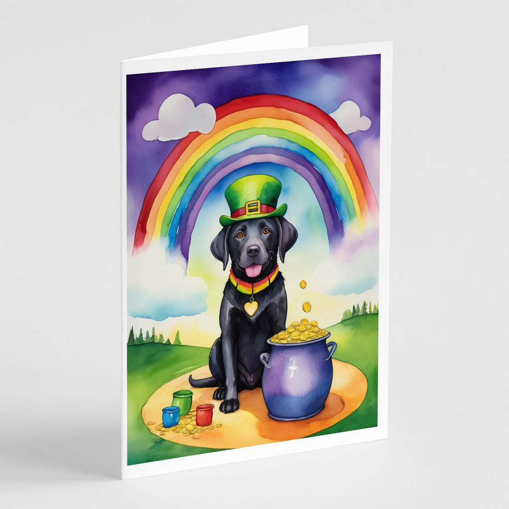 Labrador Retriever St Patrick's Day Greeting Cards Pack of 8 Blank Cards with Envelopes Whimsical A7 Size 5x7
