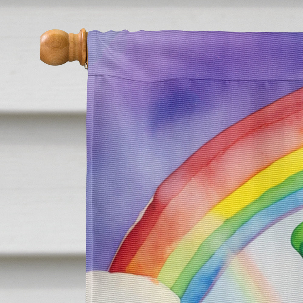 Labrador Retriever St Patrick's Day House Flag 28x40 Porch Sleeve Pole Decorative Outside Yard Banner Artwork Wall Hanging, Polyester
