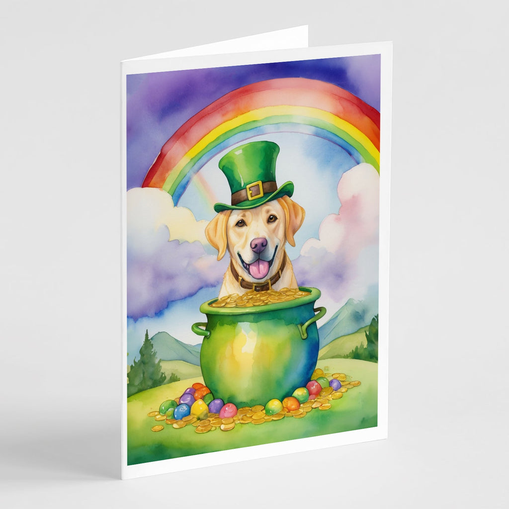 Labrador Retriever St Patrick's Day Greeting Cards Pack of 8 Blank Cards with Envelopes Whimsical A7 Size 5x7