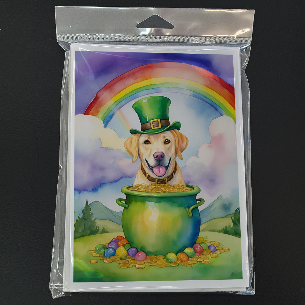 Labrador Retriever St Patrick's Day Greeting Cards Pack of 8 Blank Cards with Envelopes Whimsical A7 Size 5x7