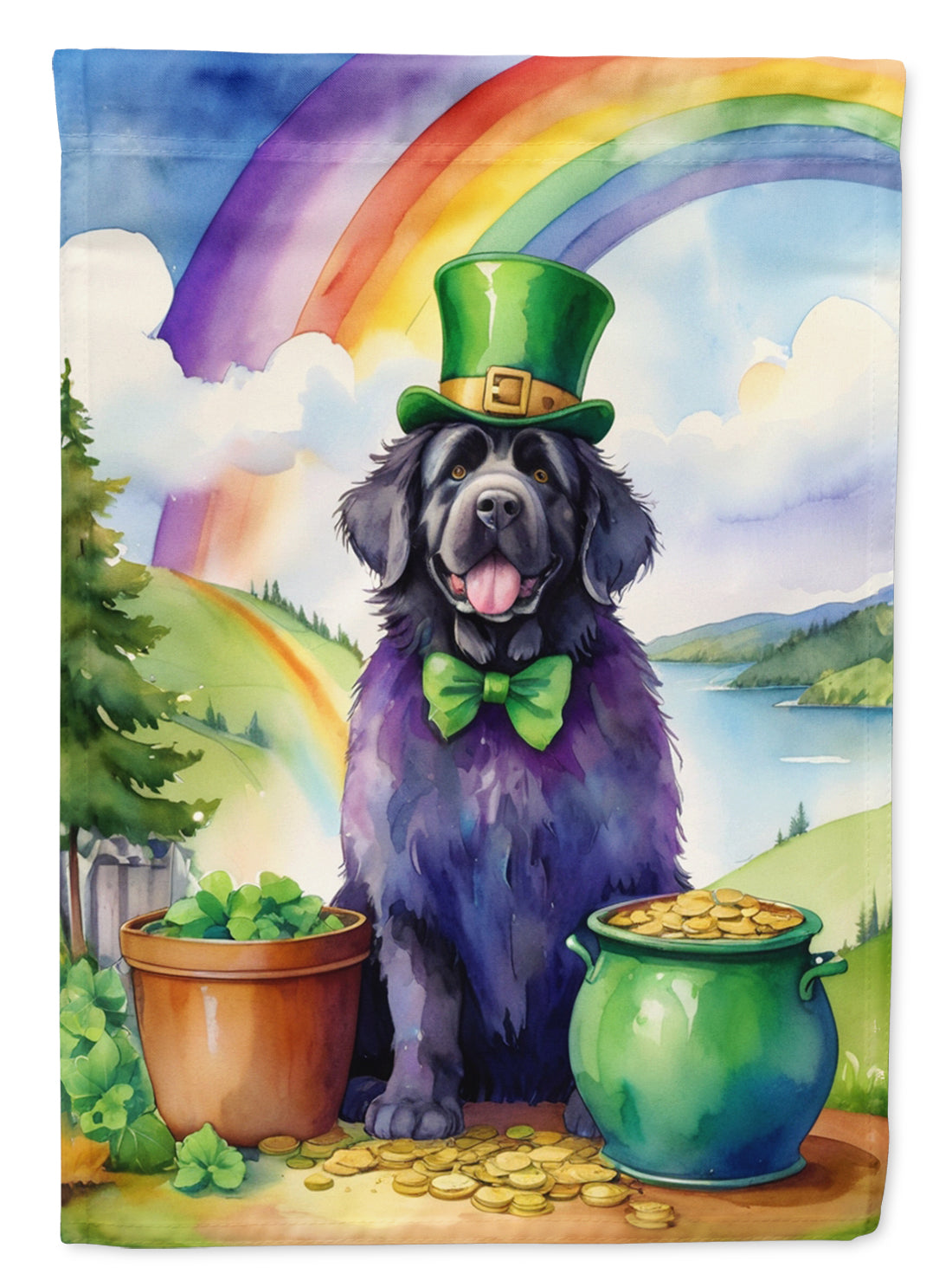 Newfoundland St Patrick's Day Garden Flag Mailbox Decorative Yard Banner Outside Patio Artwork for Flower Beds, Garden Size, Multicolor
