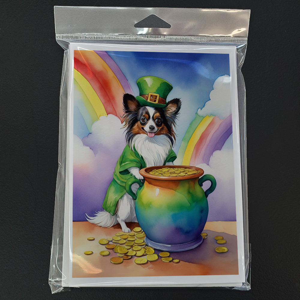 Papillon St Patrick's Day Greeting Cards Pack of 8 Blank Cards with Envelopes Whimsical A7 Size 5x7