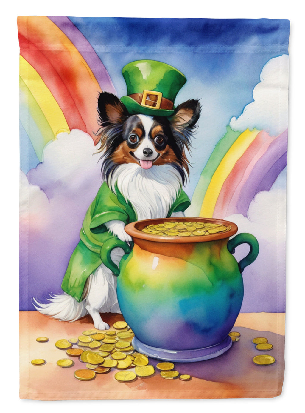 Papillon St Patrick's Day Garden Flag Mailbox Decorative Yard Banner Outside Patio Artwork for Flower Beds, Garden Size, Multicolor