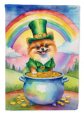 Pomeranian St Patrick's Day Garden Flag Mailbox Decorative Yard Banner Outside Patio Artwork for Flower Beds, Garden Size, Multicolor