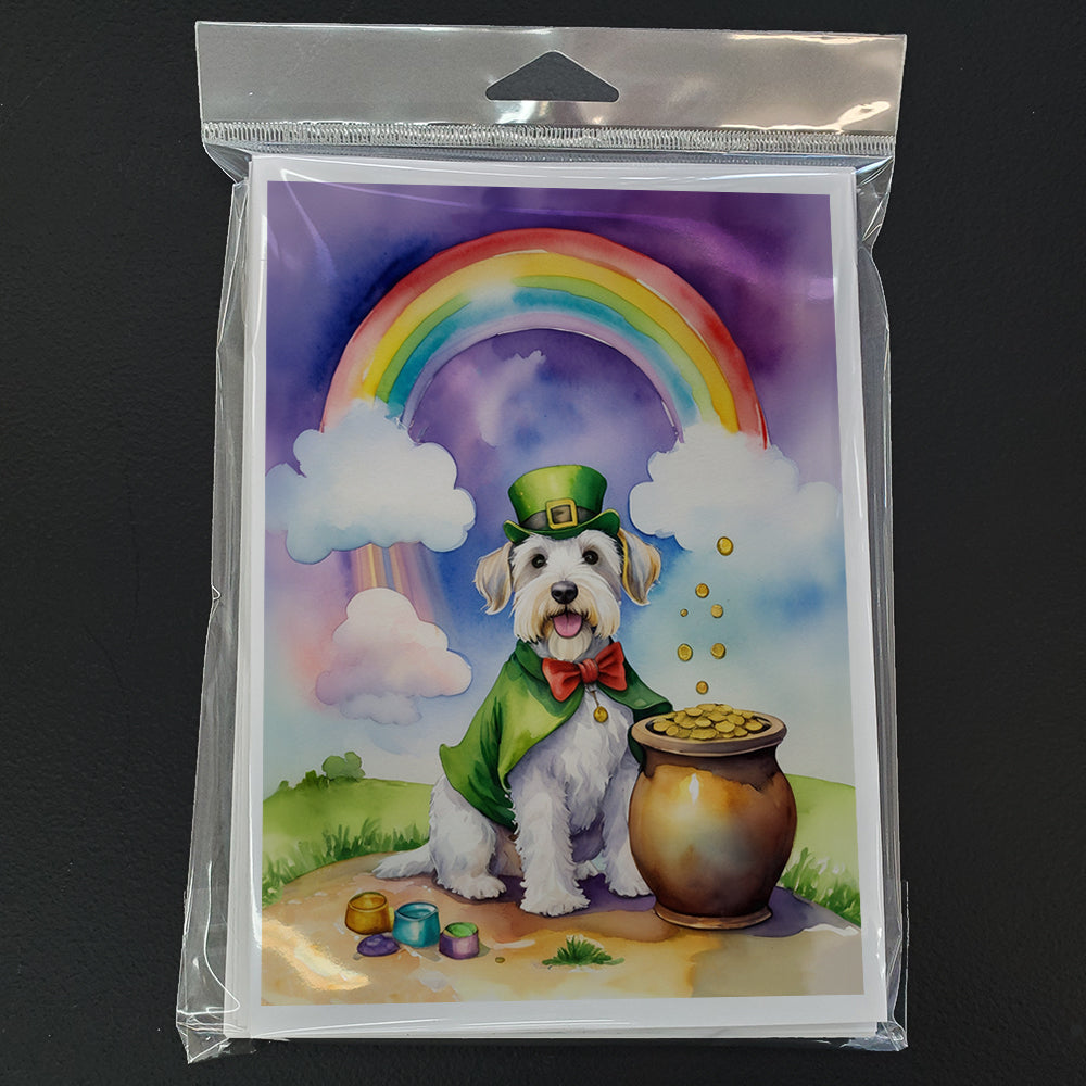 Sealyham Terrier St Patrick's Day Greeting Cards Pack of 8 Blank Cards with Envelopes Whimsical A7 Size 5x7