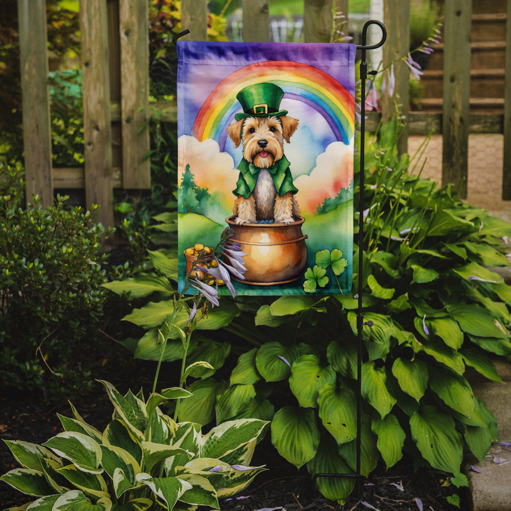 Wheaten Terrier St Patrick's Day Garden Flag Mailbox Decorative Yard Banner Outside Patio Artwork for Flower Beds, Garden Size, Multicolor
