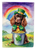 Sussex Spaniel St Patrick's Day Garden Flag Mailbox Decorative Yard Banner Outside Patio Artwork for Flower Beds, Garden Size, Multicolor